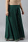 Leaf Green Glitter Printed Plus Size Culottes