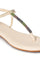 W Embroidered Ecru Almond Toe Flat