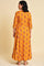 Yellow Multicolor Printed Angrakha kurta Set