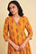 Yellow Multicolor Printed Angrakha kurta Set