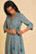 Blue Multicolor Printed Angrakha kurta Set