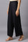 Black Thread Work Straight Kurta and Palazzo Set