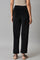 Black Straight Winter Trousers