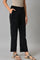 Black Straight Winter Trousers