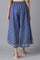 Blue Solid Culottes