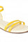 Aurelia Textured Yellow Almond Toe Flat