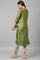 Green Embroidered Festive kurta