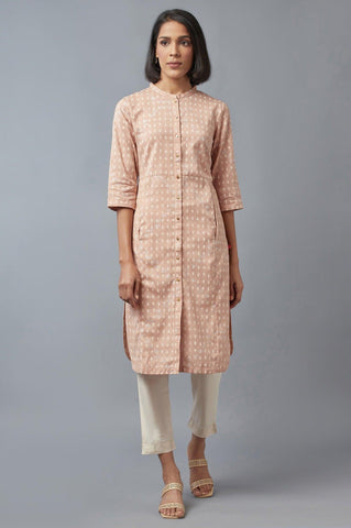 Rosedust Pink Printed kurta