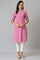 Pink Half Placket Shirt kurta