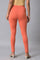 Orange Solid Cotton Tights