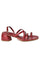 W Embroidered Maroon Round Toe Block