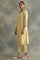 Yellow Cotton Silk Gota kurta