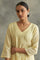 Yellow Cotton Silk Gota kurta