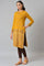 Dark Yellow Geometric Print Winter kurta