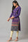 Purple Printed Winter kurta