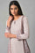 Pink Panelled A-Line Winter kurta