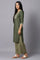 Aure Collection By Aurelia Olive Green Ethnic kurta And Palazzo Set