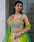 Multicolor Crepe Lehenga with Heavy Blouse & Double-Shade Dupatta