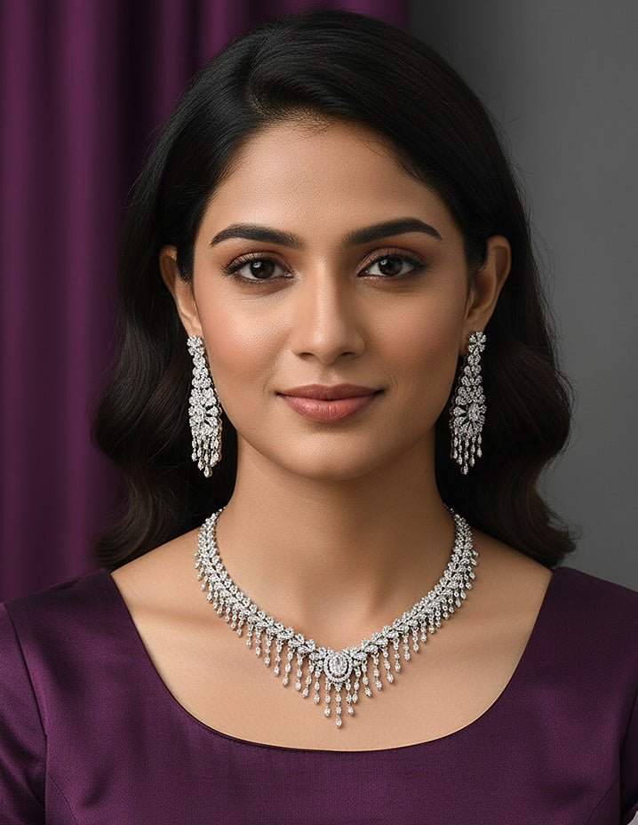 Designer Zirconia Elegance Necklace Set