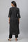 Black Yarn-Dyed Casual Kurta