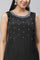 Black Embroidered Sheer Gilet, Kurta and Pants Set