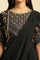 Black Predrape Sarre Dress With Multi-Coloured Embroidery