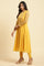 Yellow Embroidered Kurta, Tights & Dupatta Set