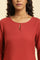 Rust Red Straight Solid Kurta