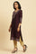 Purple Embellished Straight Festive Kurta