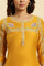 Yellow Embroidered Festive Straight Kurta