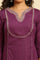 Purple Embroidered Heavy Festive Kurta