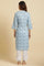 Blue Geometric Printed Shirt Kurta