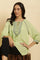 Sage Green Top With Embroidered Yoke