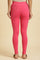 Pink Cotton Jersey Tights