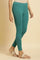 Teal Cotton Jersey Lycra Tights