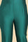 Teal Blue Slim Pant With Embroidered Hemline