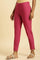 Pink Slim Pants With Metallic Sequin