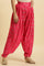 Pink Pleated Floral Printed Salwar Pants