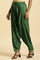 Dark Green Salwar Pants With Gota Lace