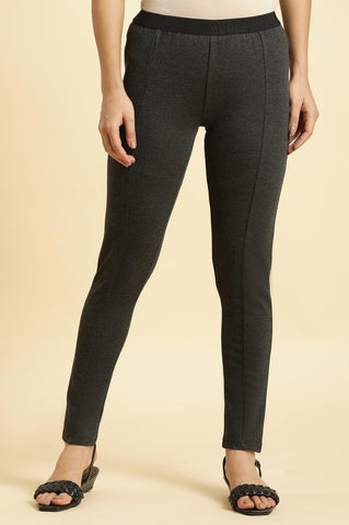 Grey Basic Western Wear Leggings