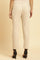 Beige Slim Fit Elasticated Western Pants