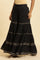 Black Tiered Cotton Sharara With Gota