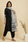 Off-White & Black Kota Printed Dupatta