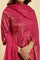 Dark Pink Chiffon Dupatta With Gota Border