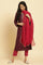 Maroon Chiffion Embellished Festivr Dupatta