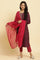 Maroon Chiffion Embellished Festivr Dupatta