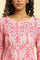 Pink Printed Straight Kurta And Pants Co-Ord Set