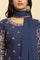 Blue Floral Printed Kurta, Sharara And Dupatta Set