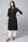 Black Seersucker Summer Basic Kurta