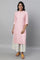 Baby Pink Solid kurta & Culottes Set
